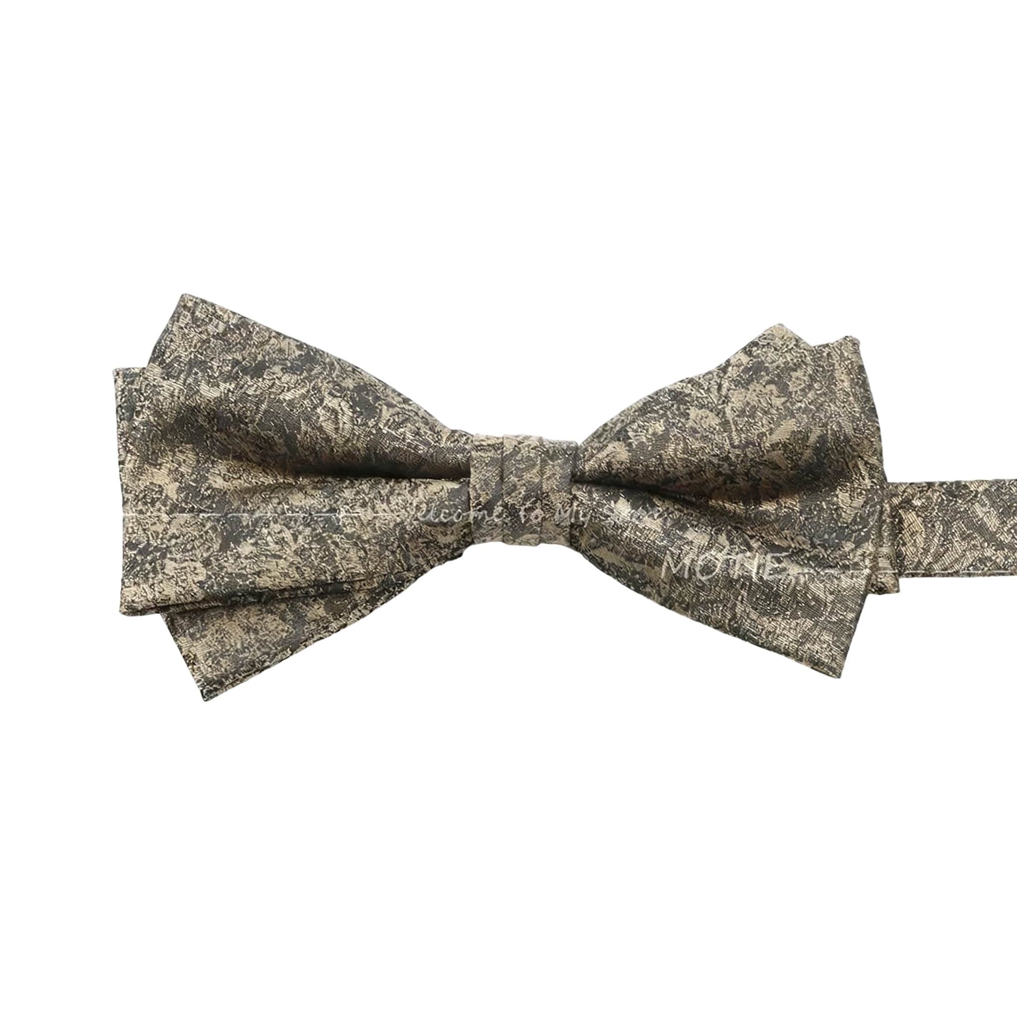 Gold Black Patterned Bowtie