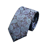 Black Turquoise Paisley Necktie