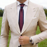 Navy Blue Pink Dotted Necktie