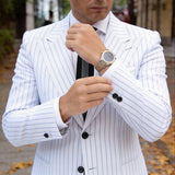Black White Wavy Necktie