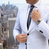 Gray Black Geometric Necktie