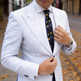 Black Blue Floral Necktie