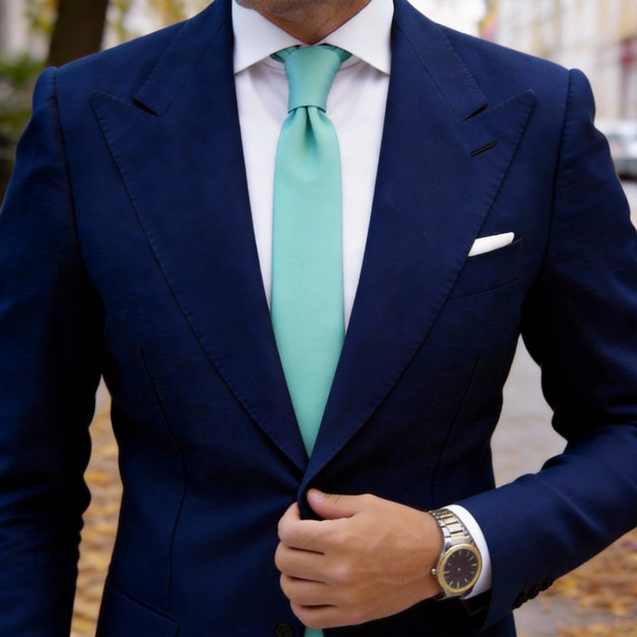 Mint Green Solid Necktie