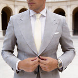 Beige Solid Necktie