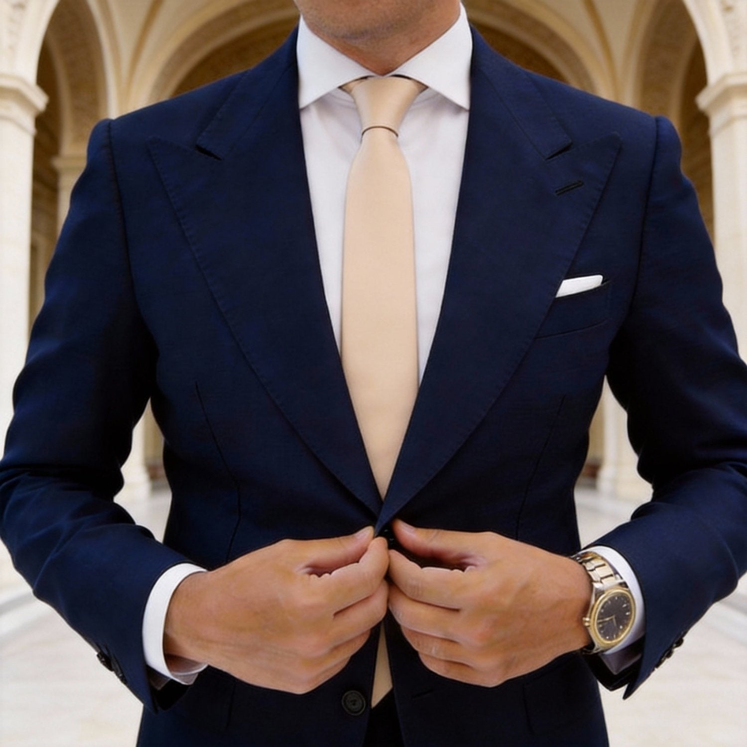 Light Pink Solid Necktie