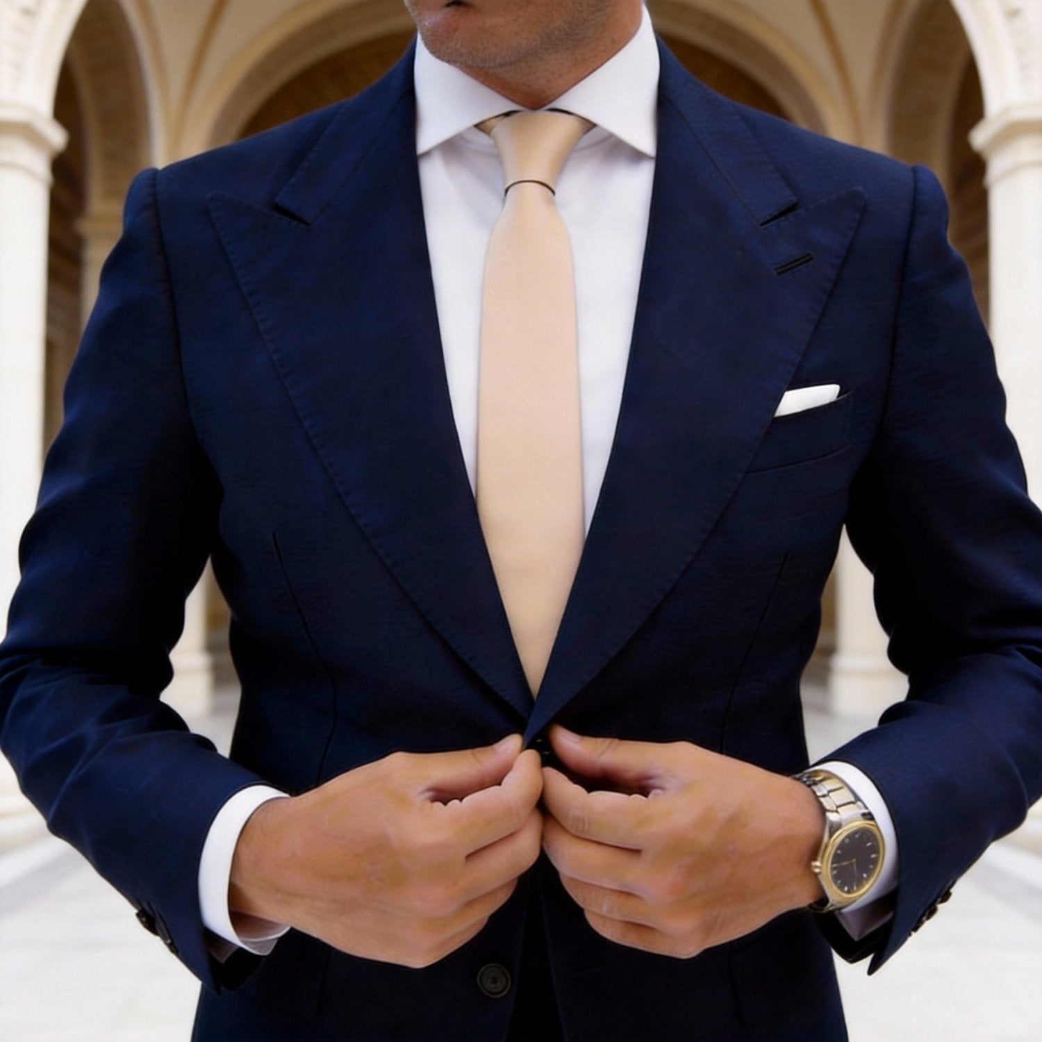 Light Pink Solid Necktie