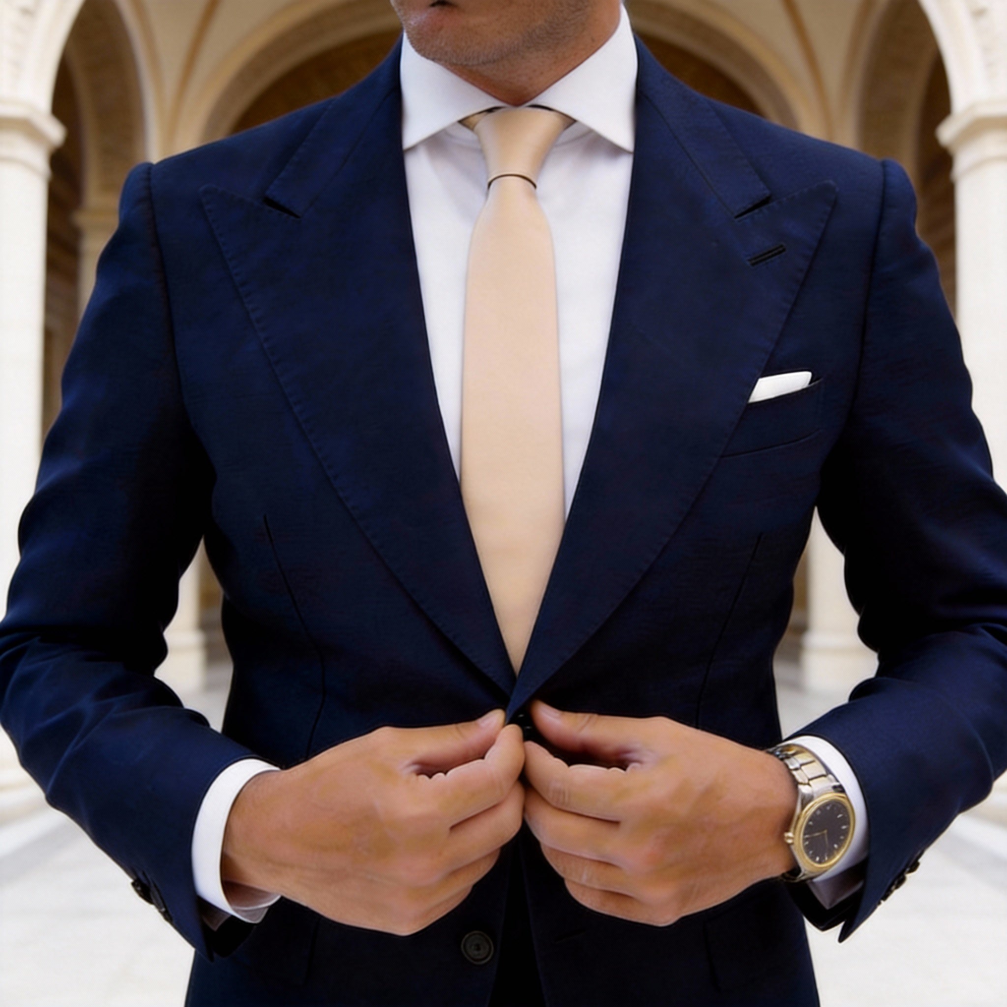 Light Pink Solid Necktie