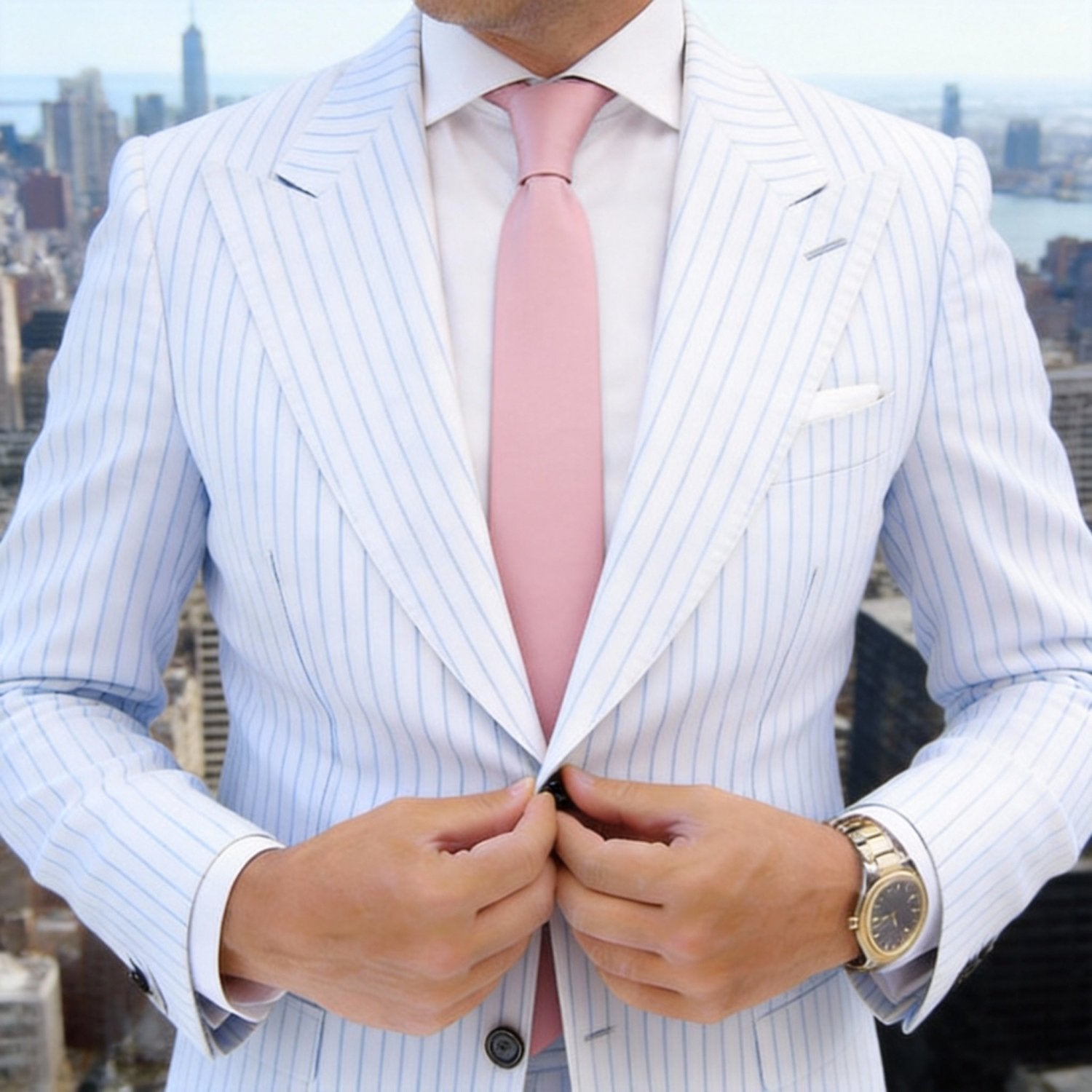 Pink Solid Necktie