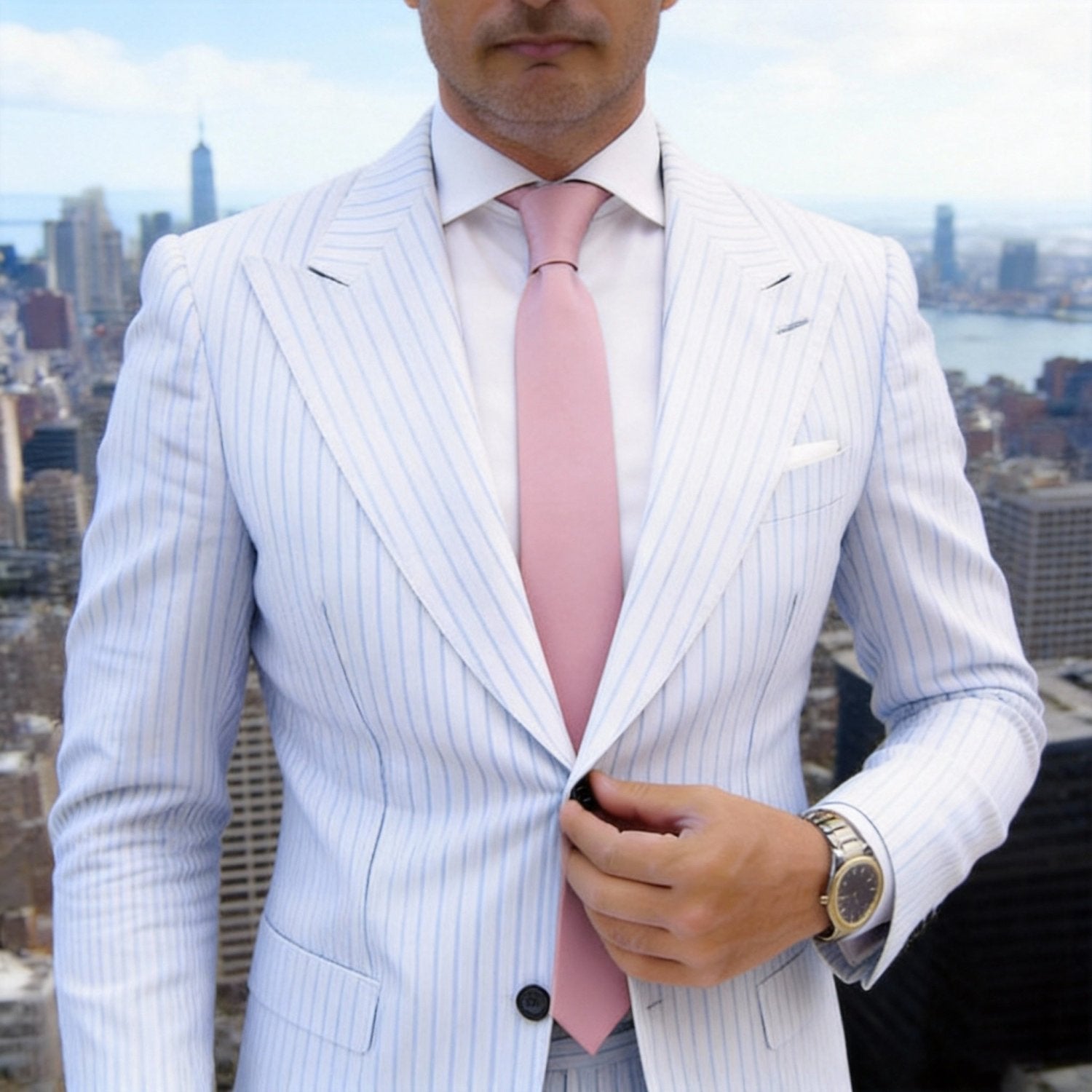 Pink Solid Necktie