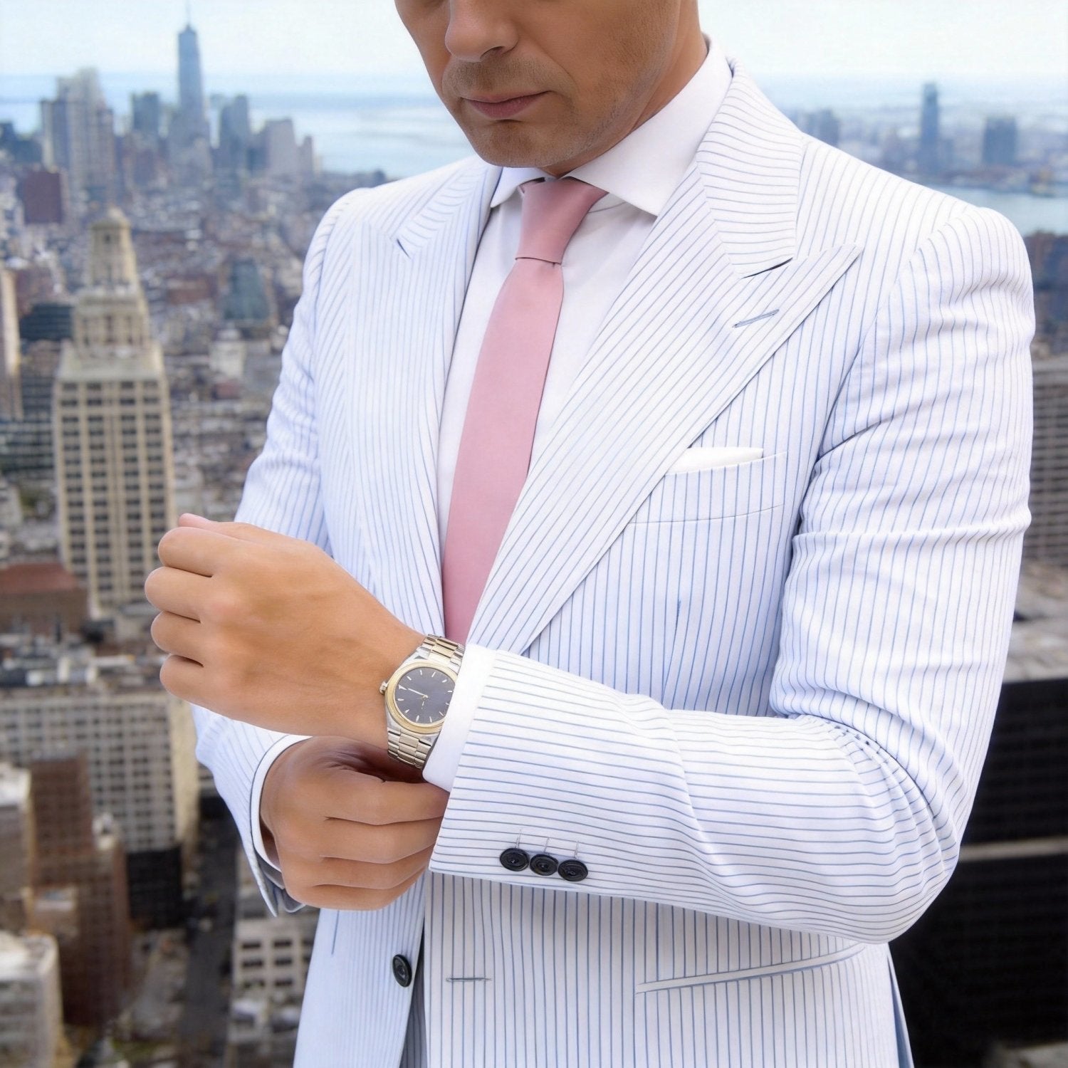 Pink Solid Necktie