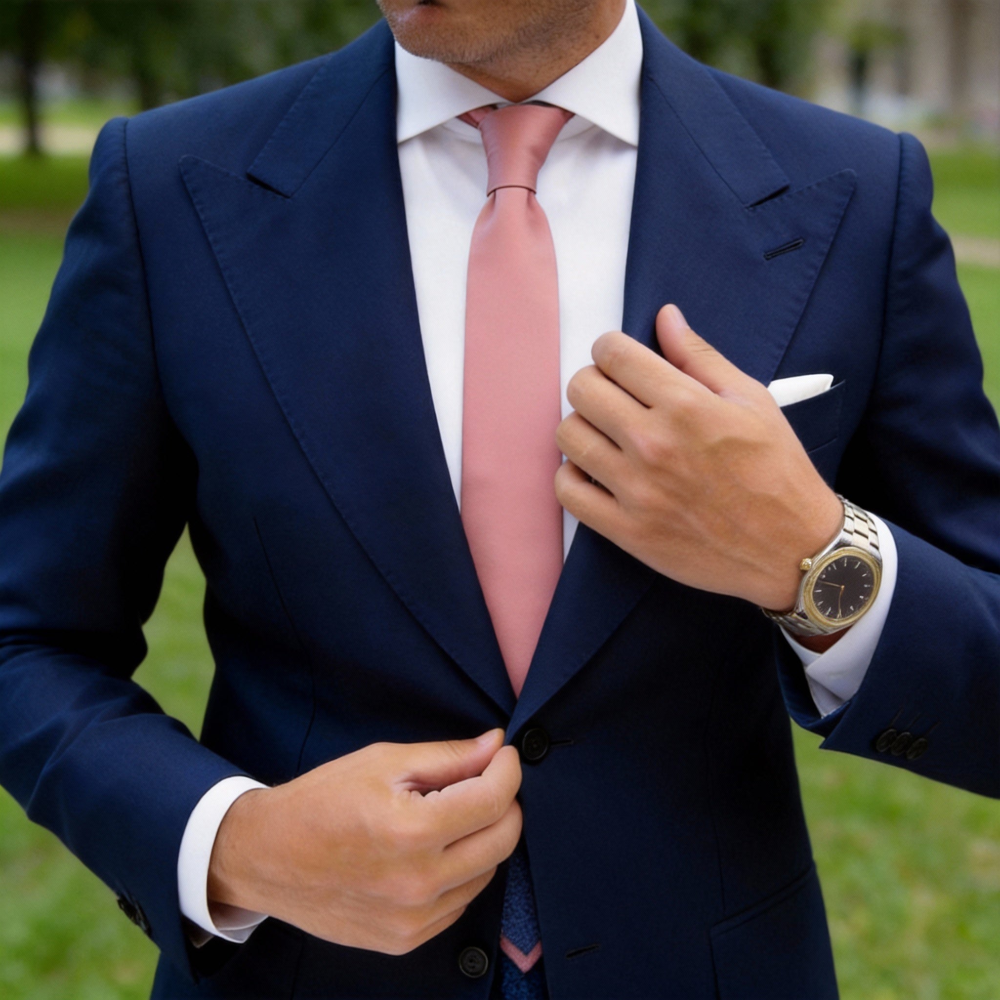 Pink Solid Necktie