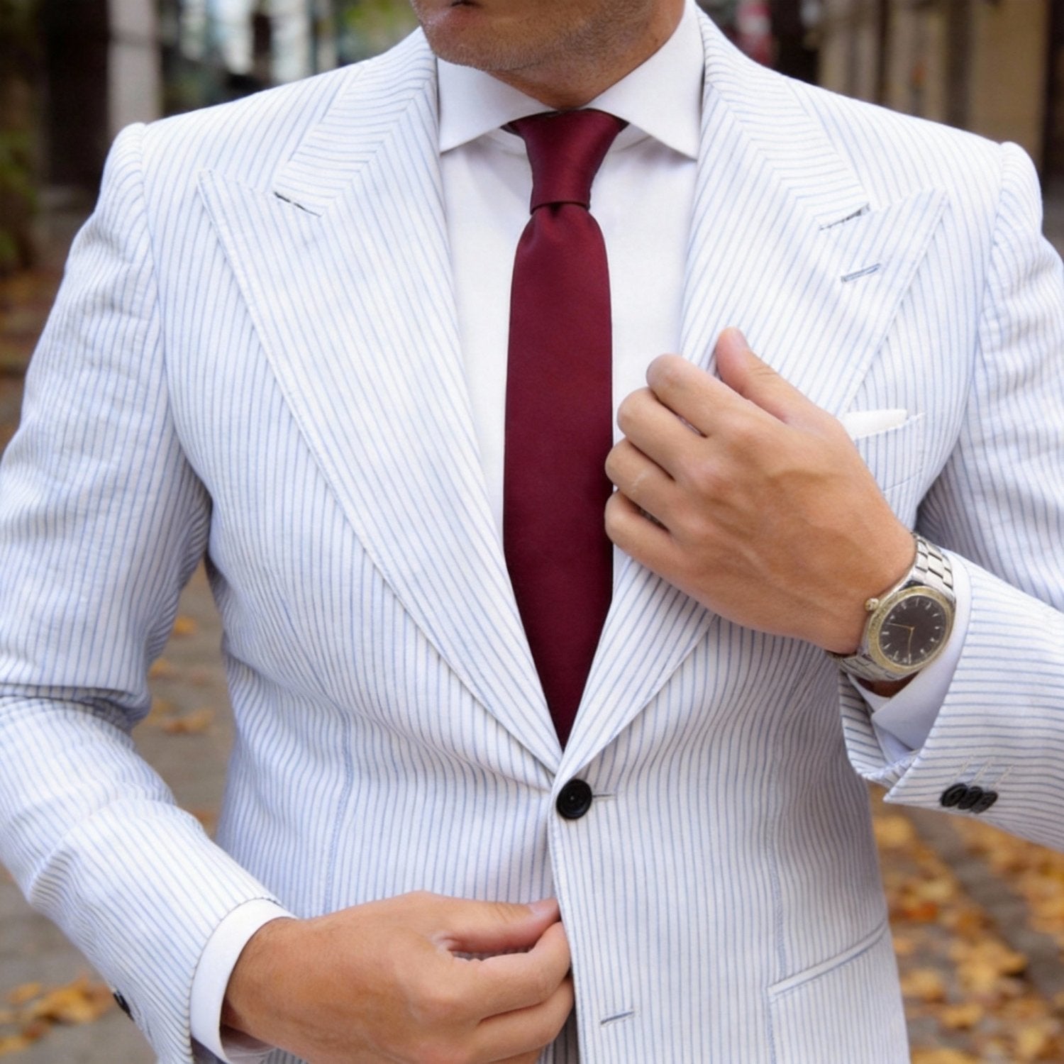 Red Solid Necktie