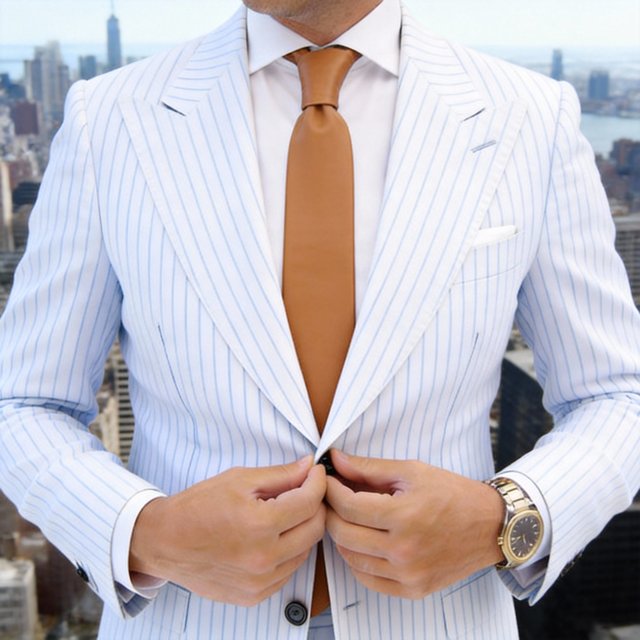 Brown Solid Necktie