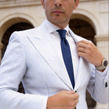 Blue With Pebbled Texture Necktie