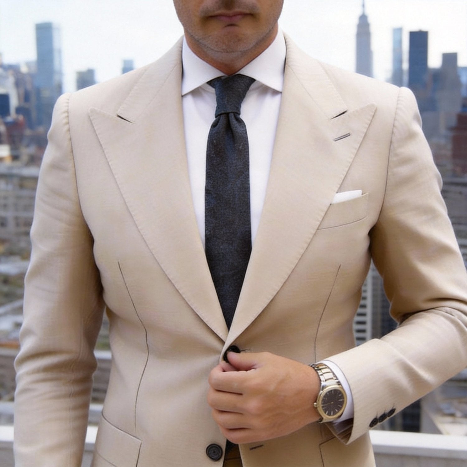 Brown With Solid Necktie
