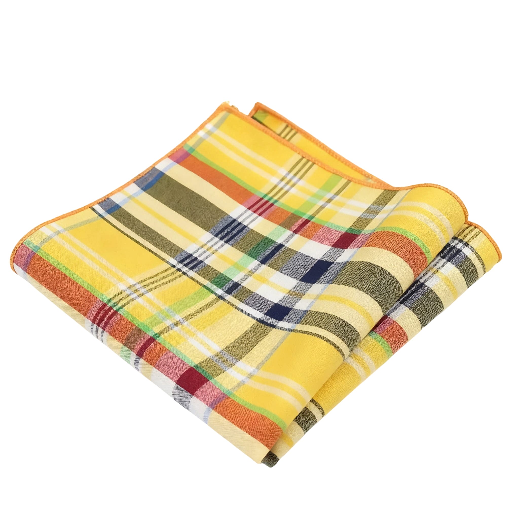 Yellow Plaid Pocket Square