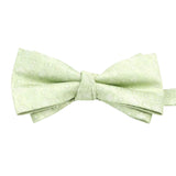Silver White Geometric Bowtie