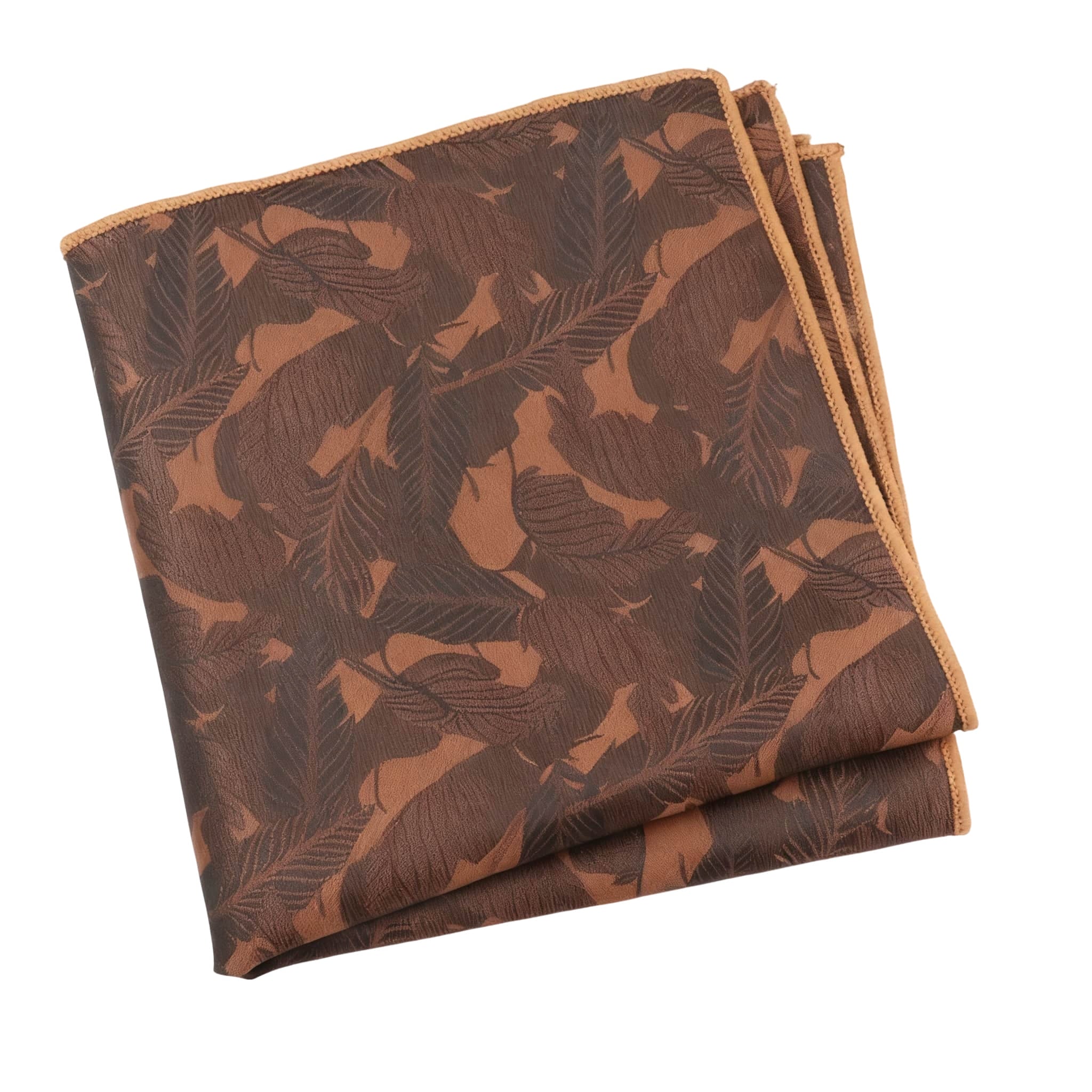 Brown Black Leaf Pocket Square