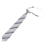 Gray Navy Striped Necktie