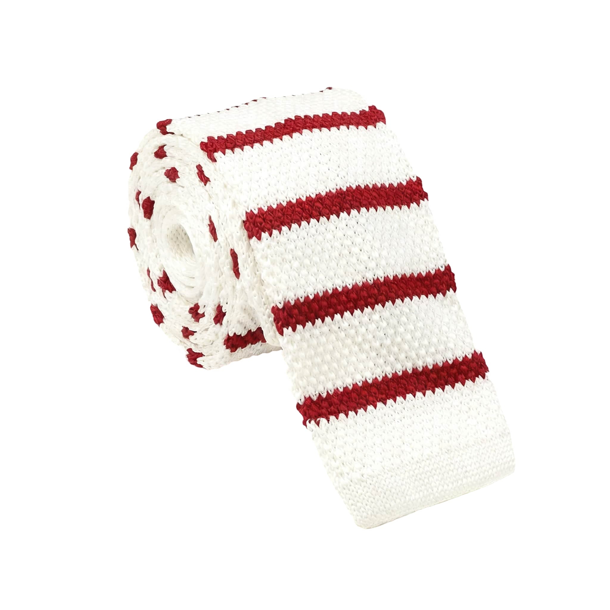 White Red Striped Necktie
