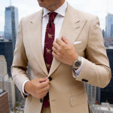 Red With Gold Pattern Bowtie