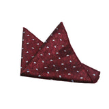 Maroon Blue Paisley Pocket Square