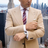 Red With Purple Striped Necktie