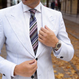 Pink With Multicolor Striped Necktie