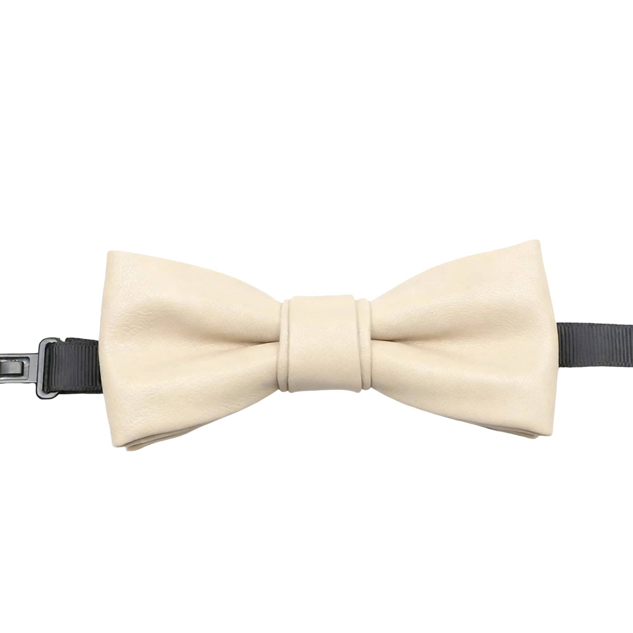 Beige Solid Bowtie