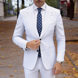 Dark Blue With Orange Geometric Pattern Necktie