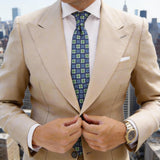 Dark Blue with Green Clover Necktie