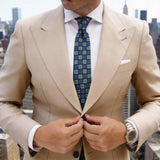 Dark Blue with Green Clover Necktie