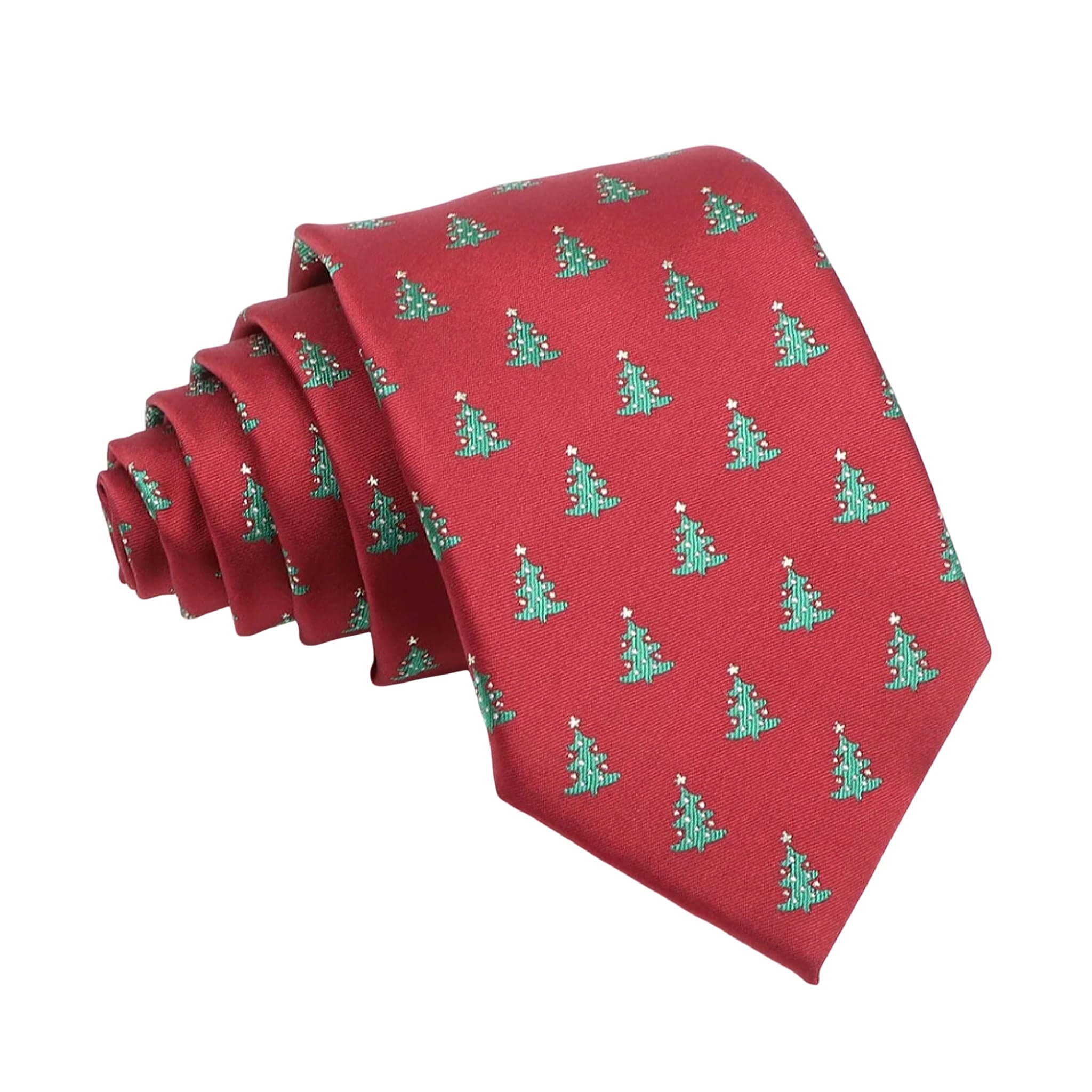 Red Green Christmas Tree Necktie