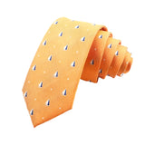 Orange White Sailboat Necktie
