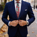 Burgundy With Green Paisley Necktie