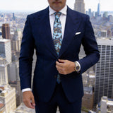 Light Blue with Dark Blue Paisley Necktie
