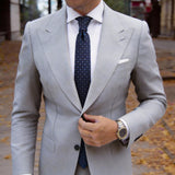 Dark Blue With Brown Floral Medallions Necktie
