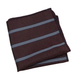 Burgundy White Striped Pocket Square