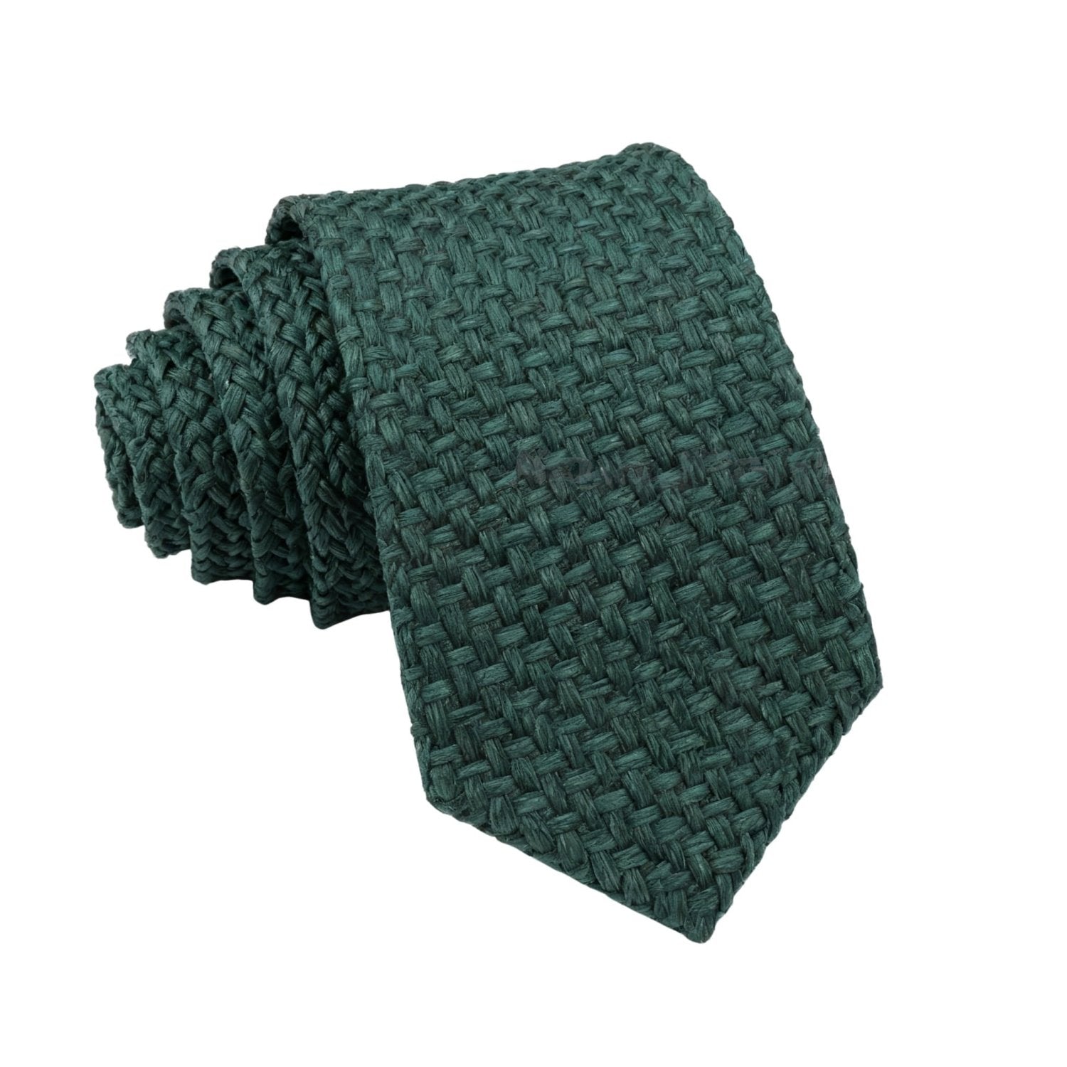Dark Green With Darker Green H-Pattern Necktie