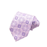 Lavender Purple Floral Necktie