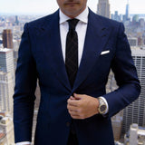 Black with Brown and Gray Diamond Grid Necktie