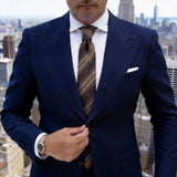 Brown with Light Brown Stripes Necktie