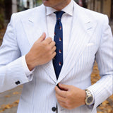 Dark Blue With Red Penguin Necktie