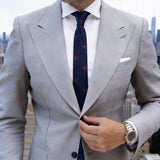 Navy Blue With Red Squirrel Necktie