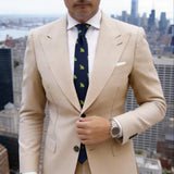 Navy Blue With Green Frog Necktie