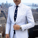 Navy Blue With Light Beige Reindeer Necktie