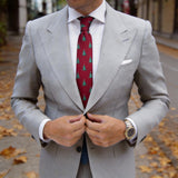 Red with Green Christmas Trees Necktie