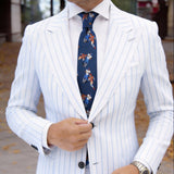 Blue Orange Football Necktie