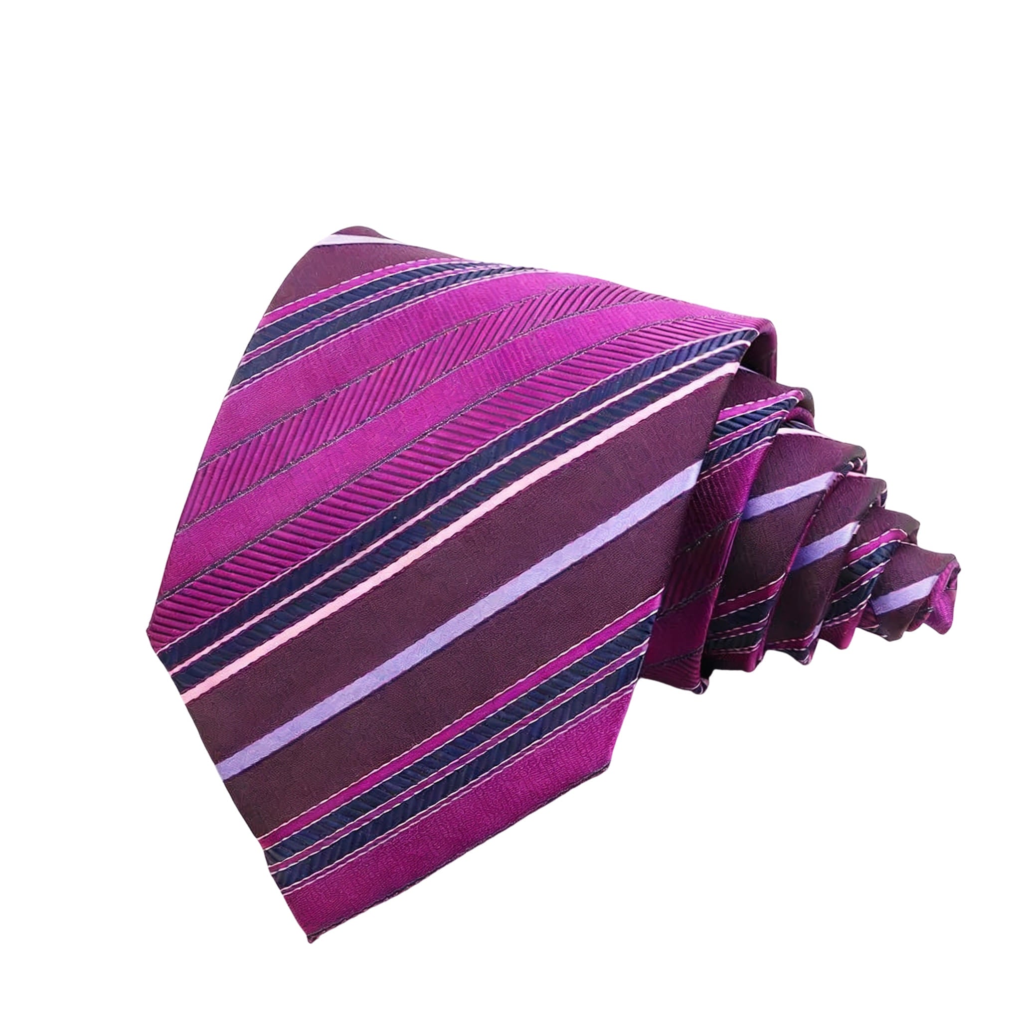 Purple Blue Striped Necktie