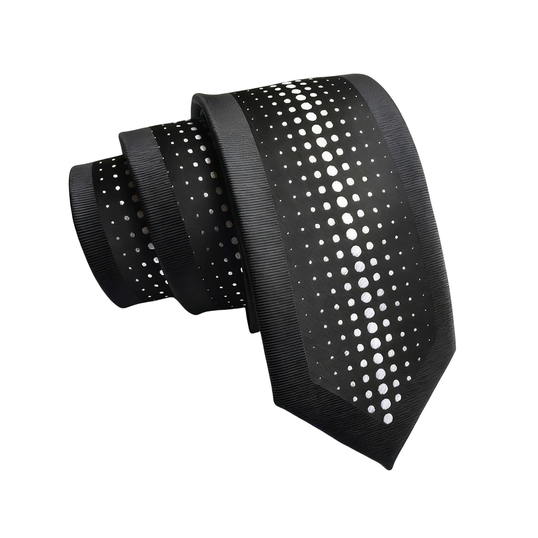 Black White Polka Dot Necktie